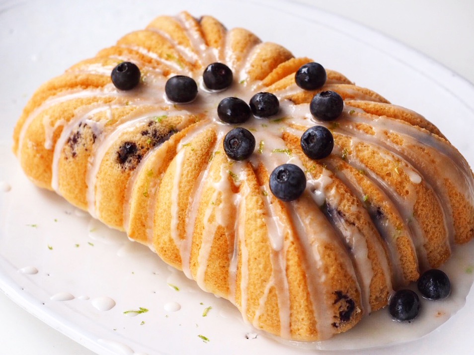 Vegan Lime and Blueberry Loaf